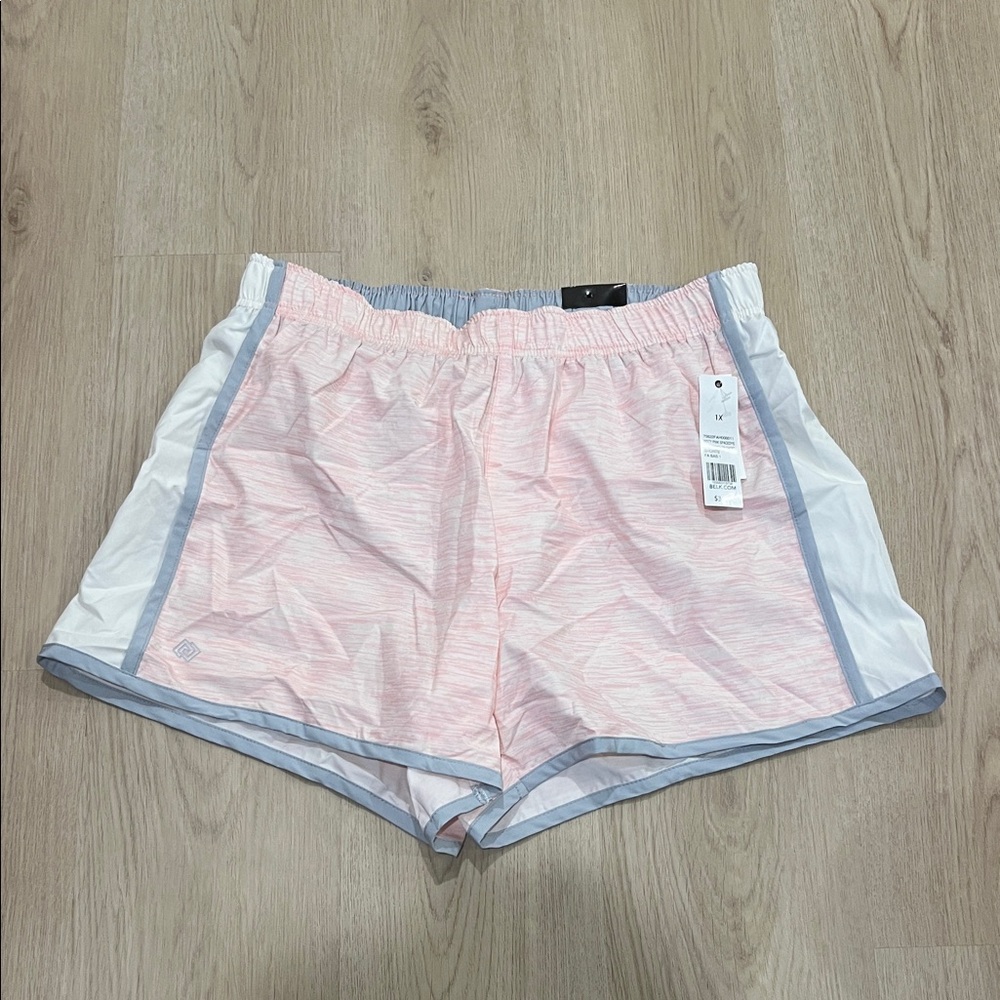 NWT Zelos 1X Women's Pink and Gray Shorts